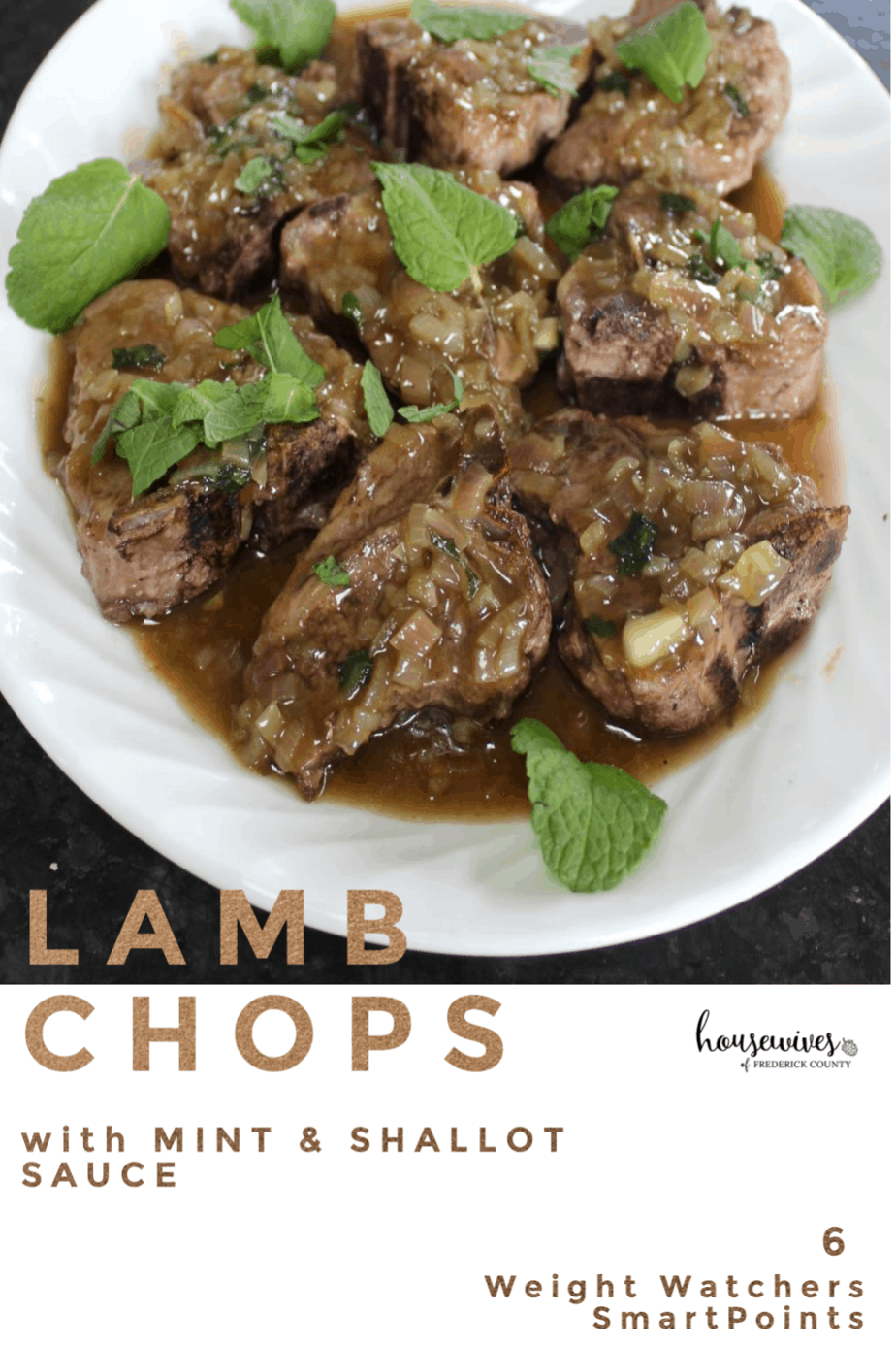 Lamb Chops Recipe with Mint & Shallot Sauce - 6 Weight Watchers SmartPoints