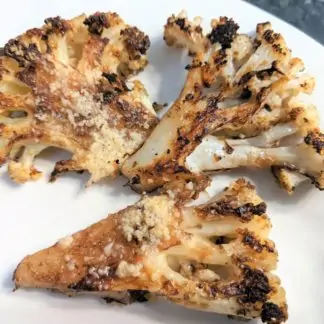 Roasted Cauliflower Steaks are a nice hearty side dish