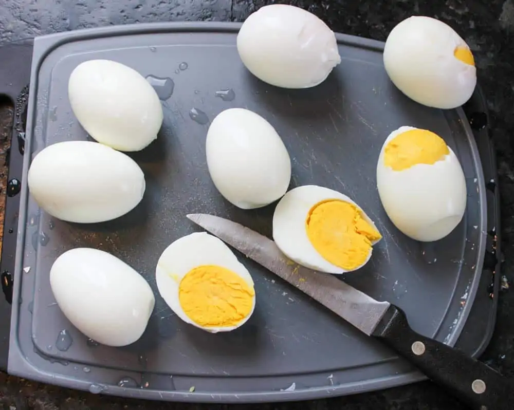 Cut eggs in half lengthwise