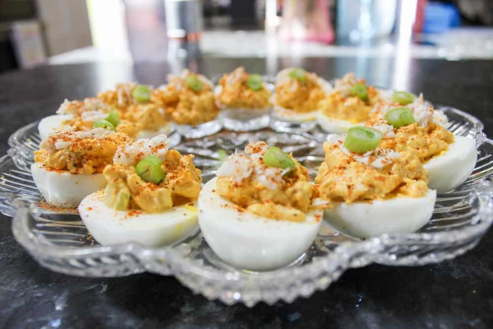 Maryland Deviled Eggs with Crab & Old Bay Seasoning