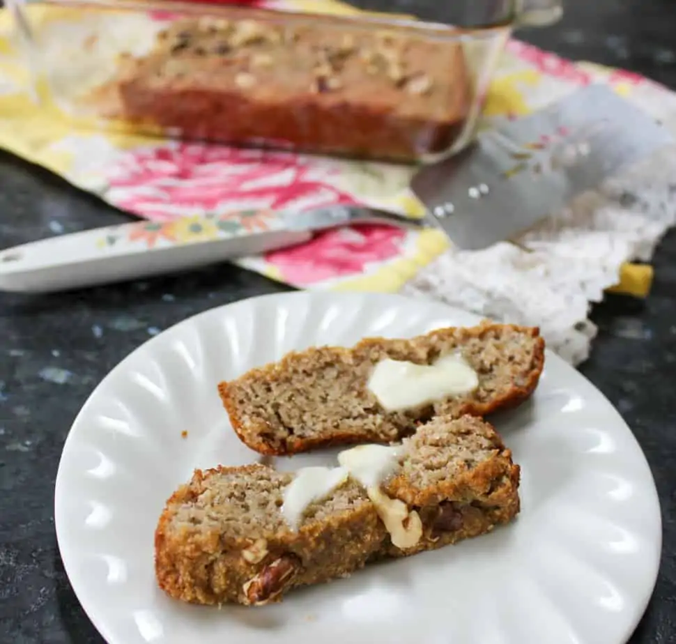 Almond Flour Banana Bread with Walnuts