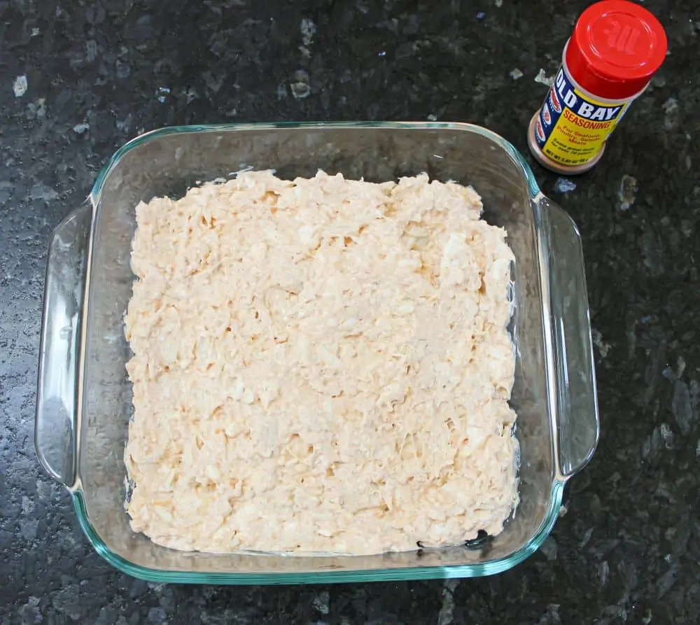 Spread mixture into baking dish