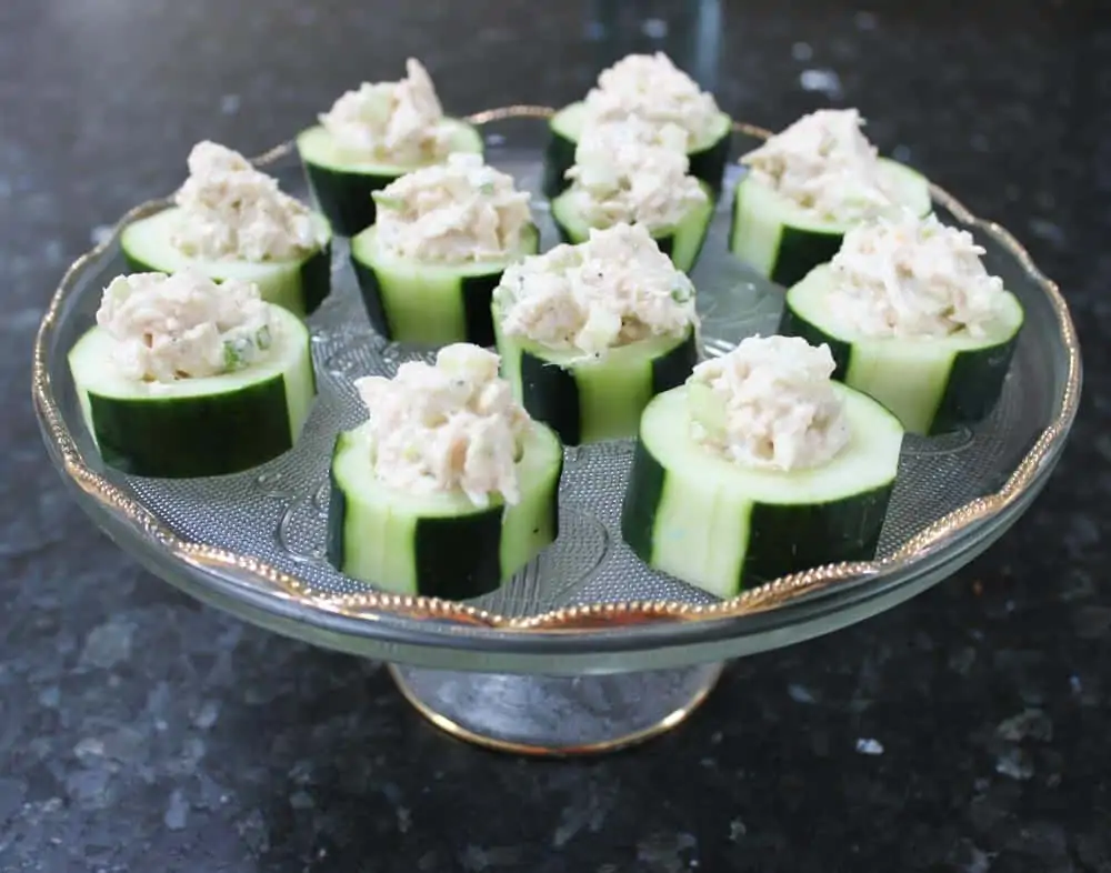 Crab Stuffed Cucumber Cups with Old Bay Seasoning