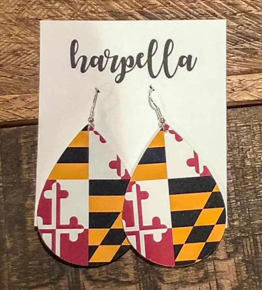 Harpella Md flag earrings