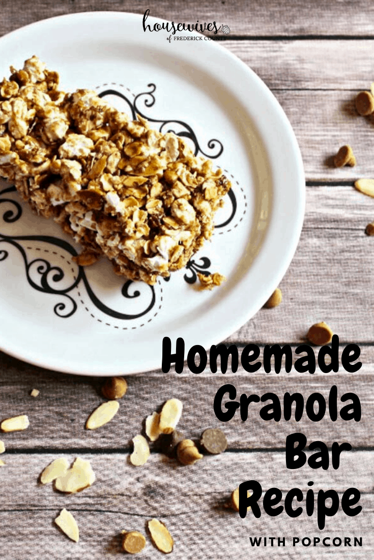 Homemade Granola Bar Recipe with Popcorn: Weight Watchers Friendly