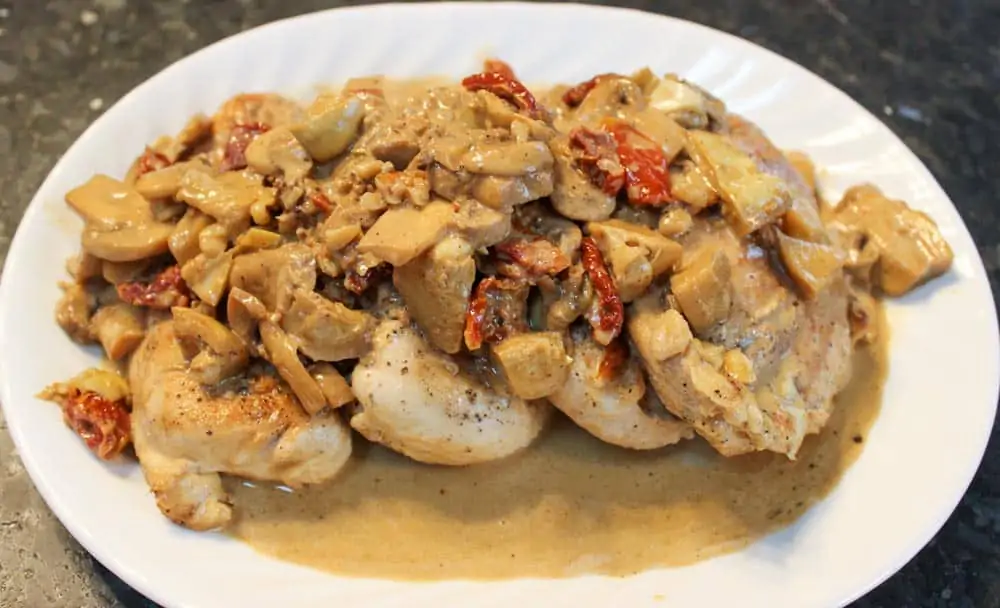 Chicken with Mushrooms & Creamy Brandy Sauce