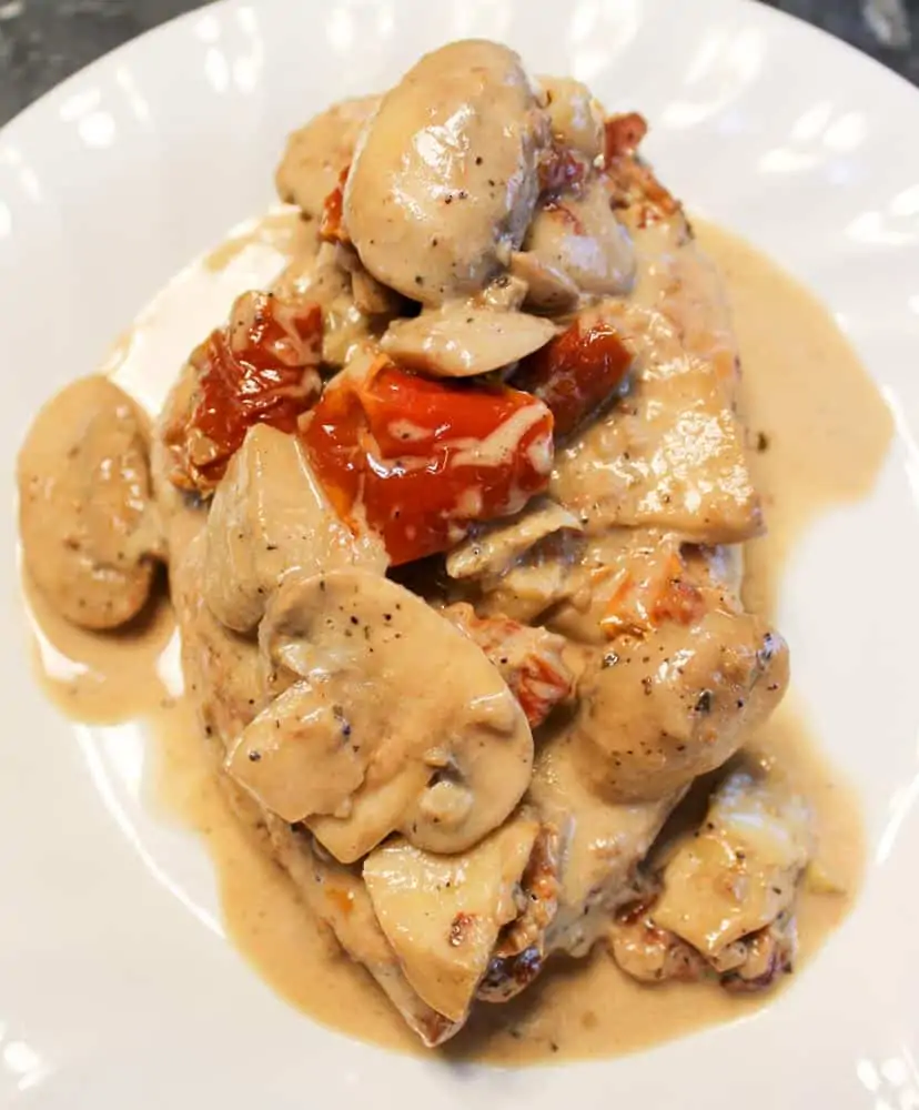 Chicken with Mushrooms & Creamy Brandy Sauce