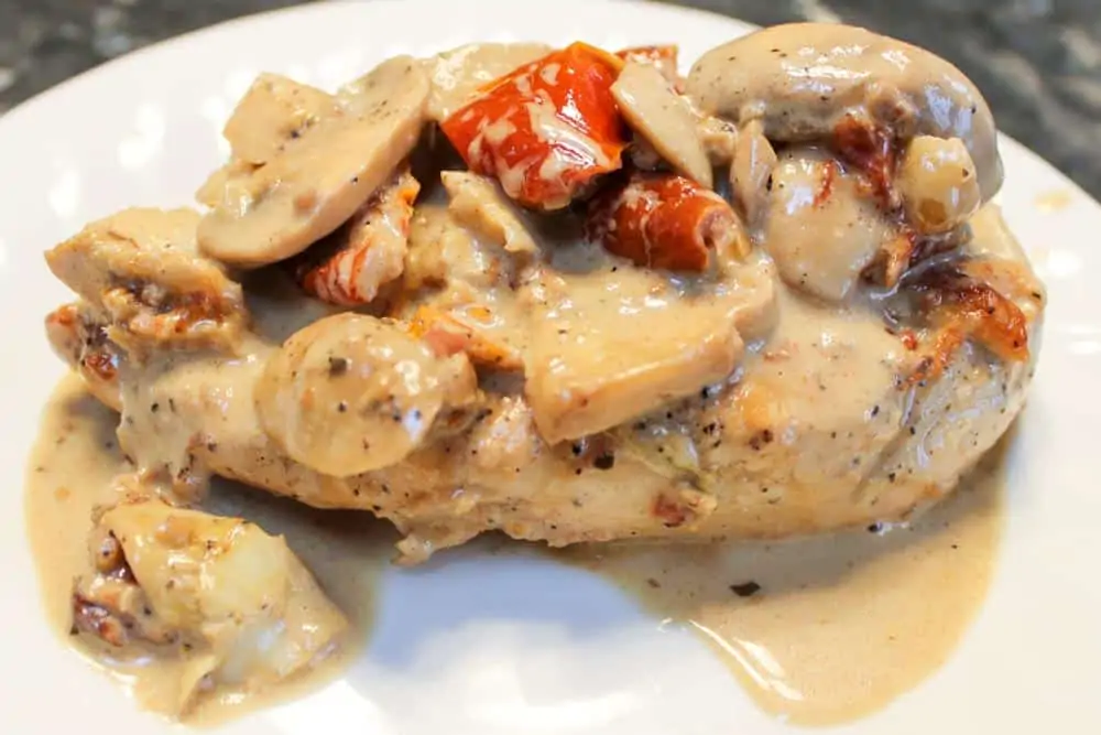 Chicken with Mushrooms & Creamy Brandy Sauce