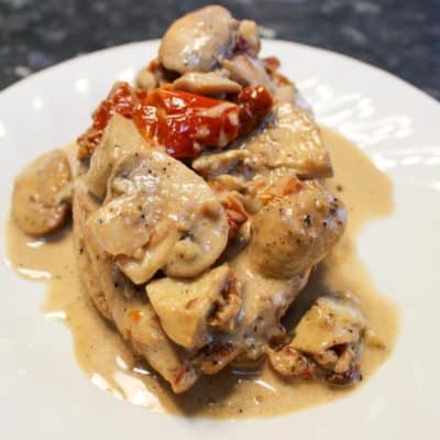 Chicken with Mushrooms & Creamy Brandy Sauce