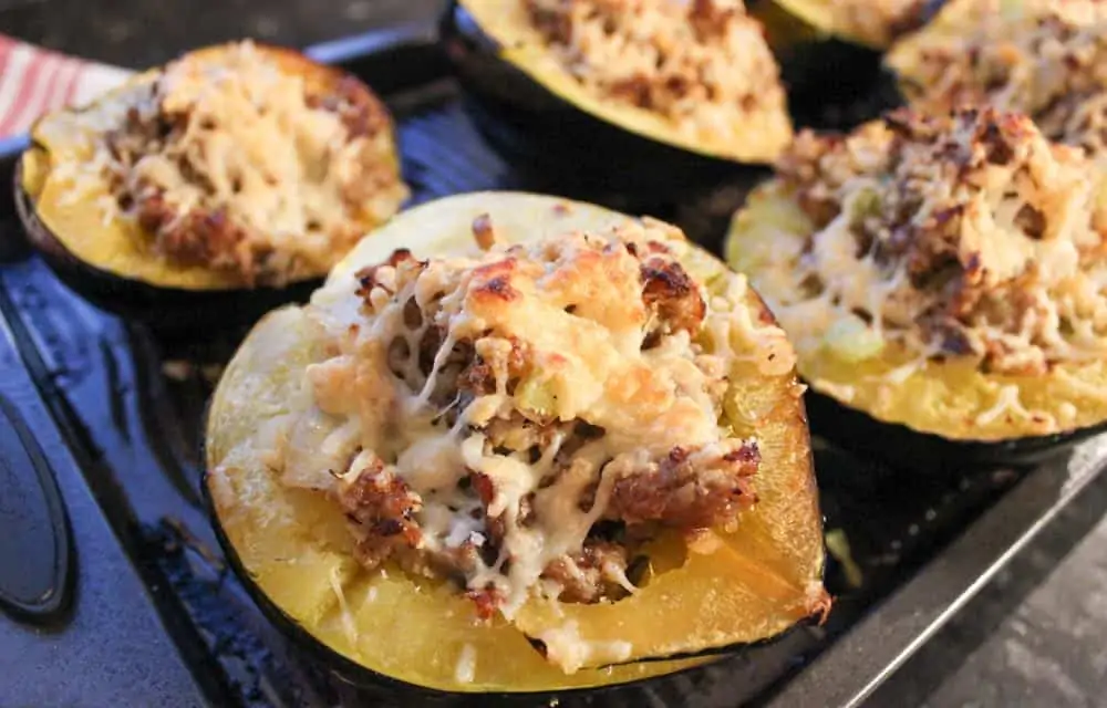 acorn squash with sausage