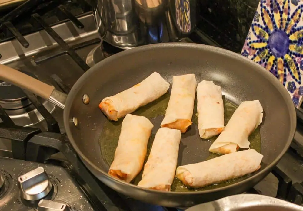 Making spring rolls