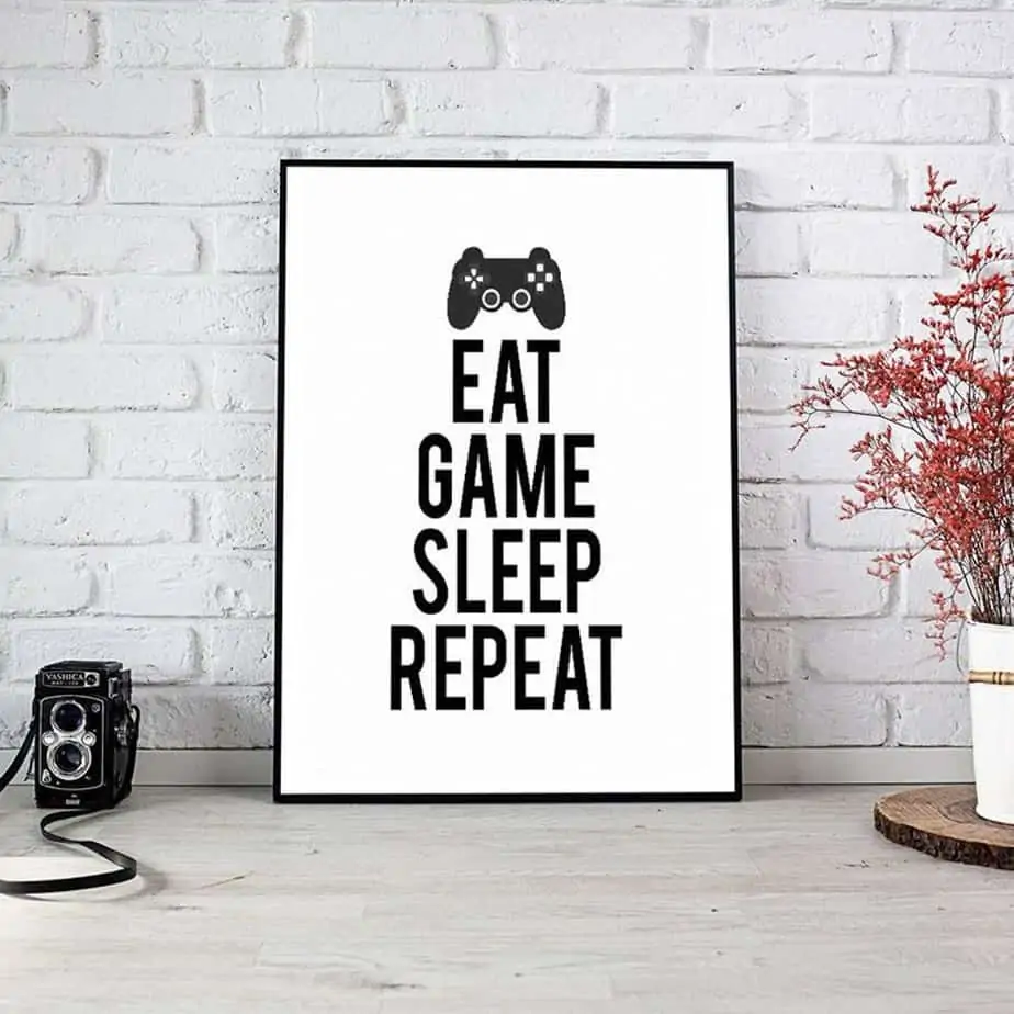Eat Game Sleep Repeat sign