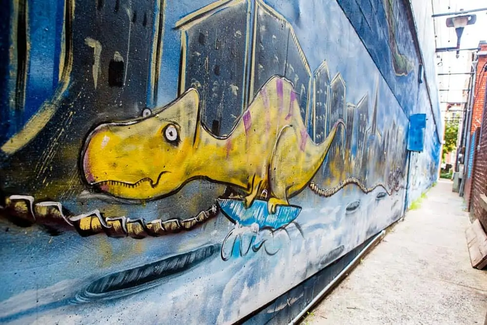 Dinosaur Mural in Downtown Frederick