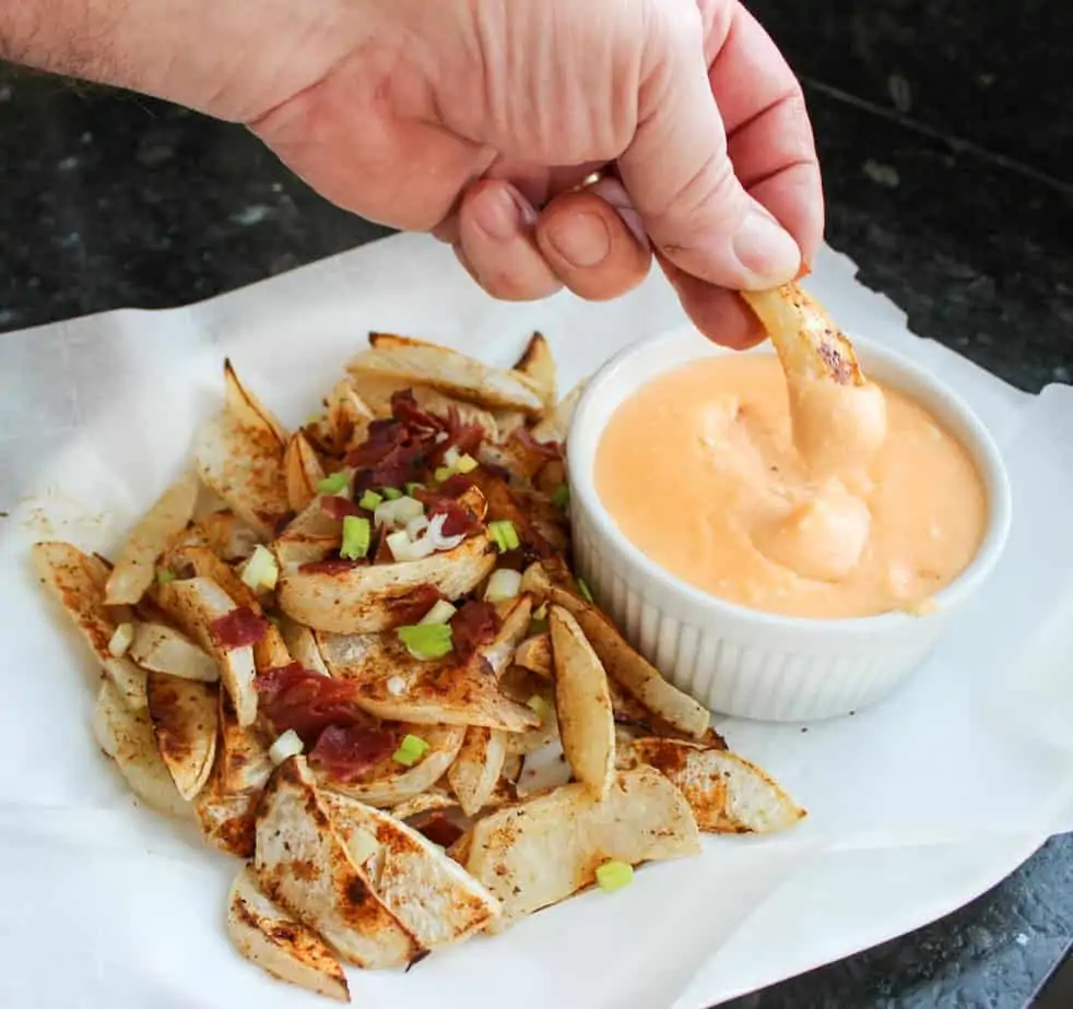 Baked Turnip Fries with Cheese Sauce - 6 WW SmartPoints