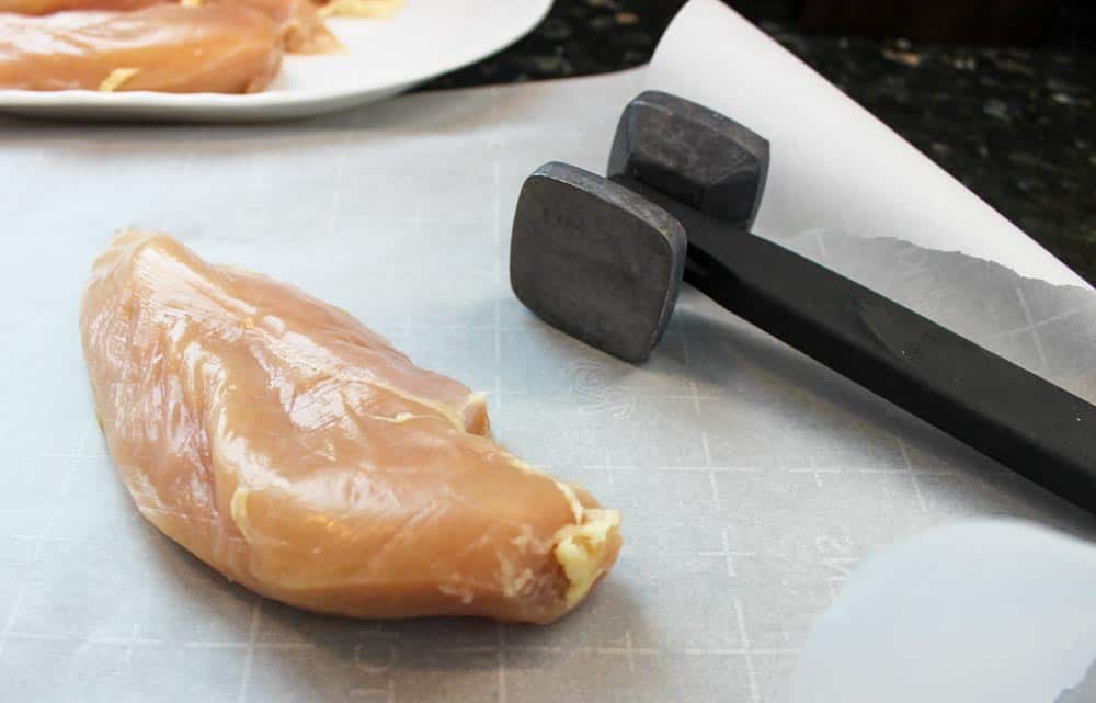 Pound into cutlets with a kitchen mallet