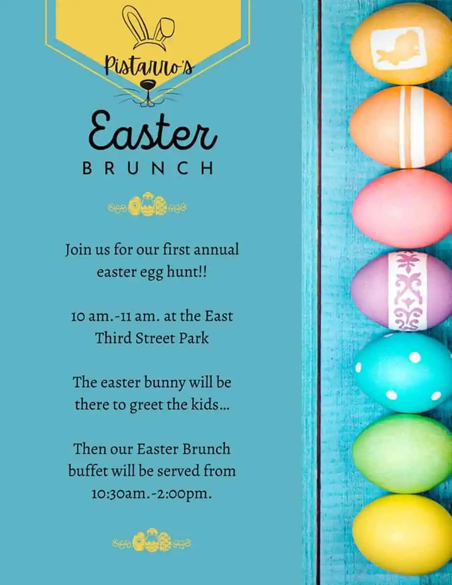 Pistarro's Easter Dinner in Frederick Md