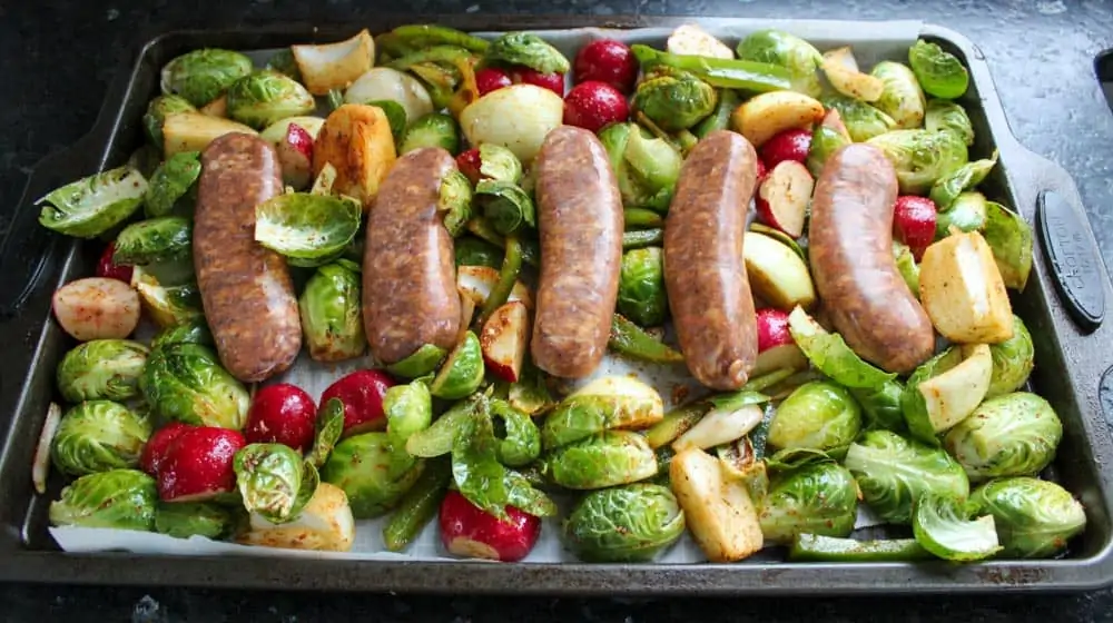 Easy Sheet Pan Sausage and Veggies