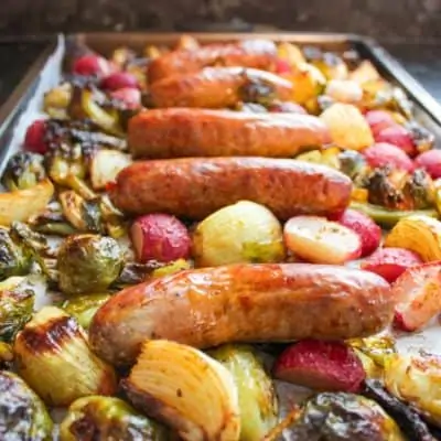 Easy Sheet Pan Sausage and Veggies