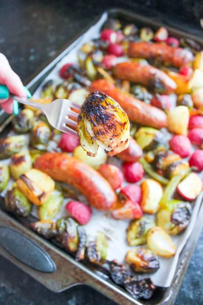 Easy Sheet Pan Sausage and Veggies