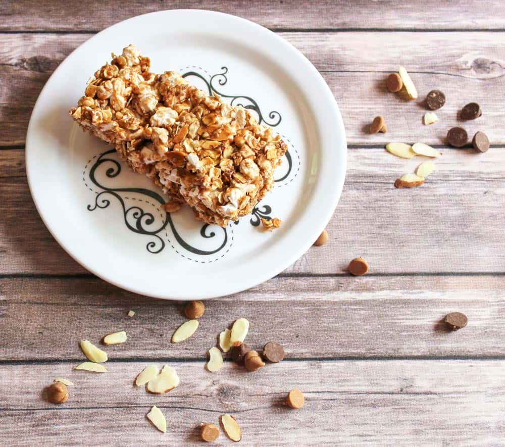 Easy No Bake Granola Bars Recipe with Peanut Butter Morsels