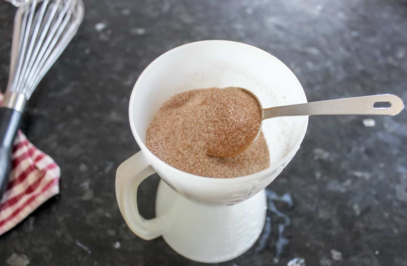 Mix cinnamon & sugar separately