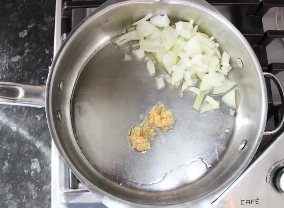 Cook onions until translucent