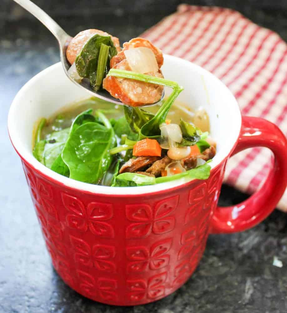 White Bean and Spinach Soup with Sausage