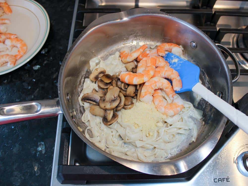 Keto Shrimp Alfredo with Tofu Shirataki Noodles