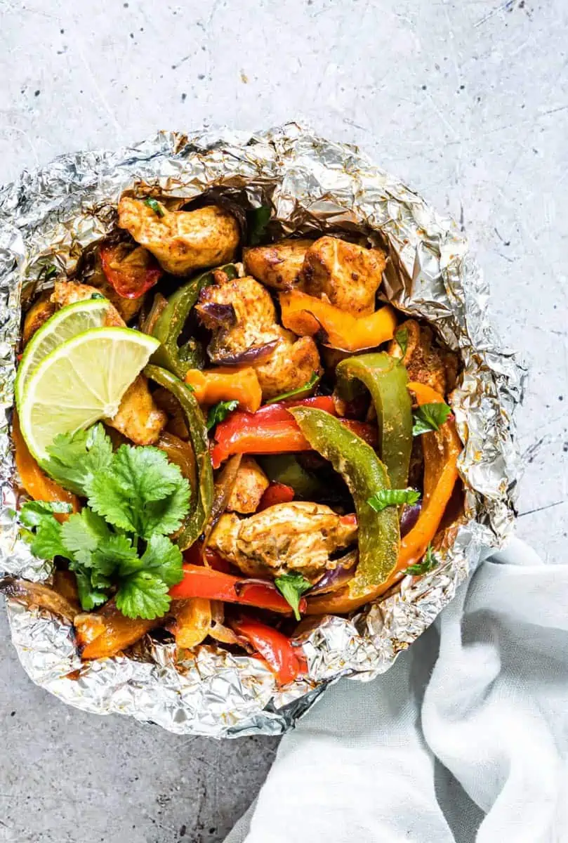 chicken fajita foil packets