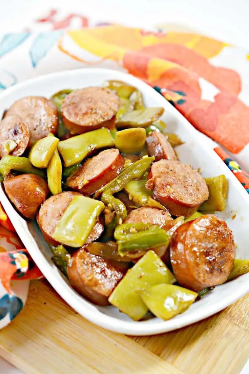 Green beans with sausage recipe