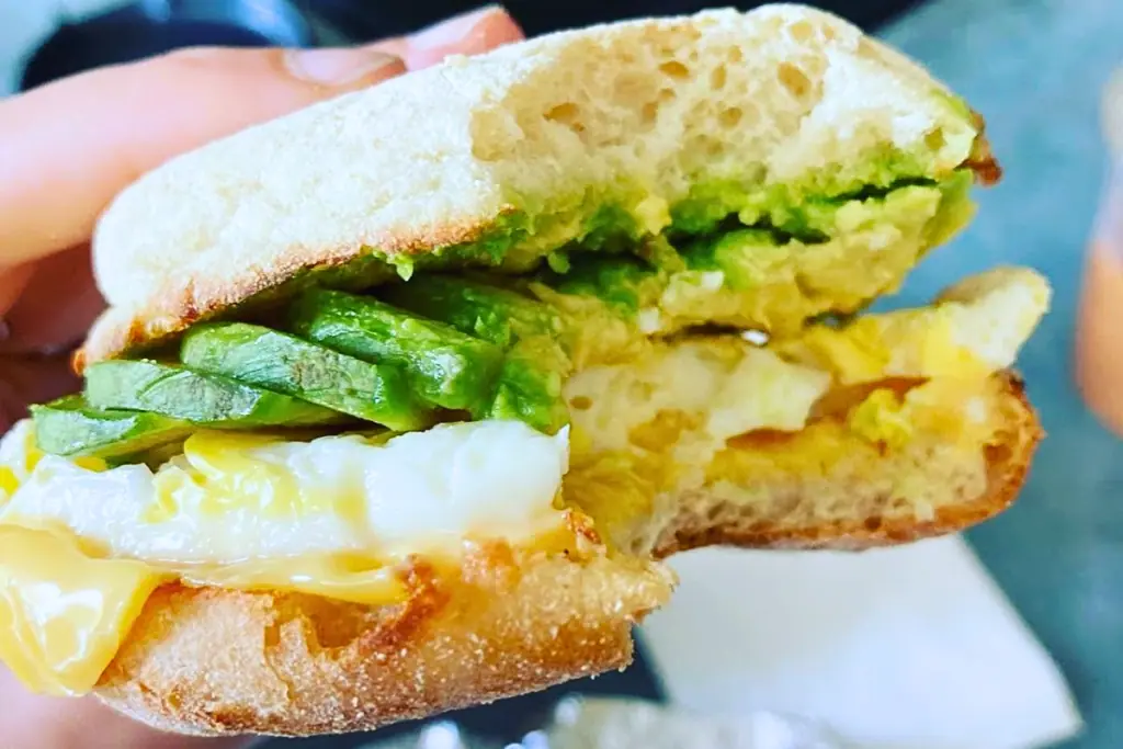 Breakfast sandwich from The Perfect Blend Cafe in downtown Frederick, MD