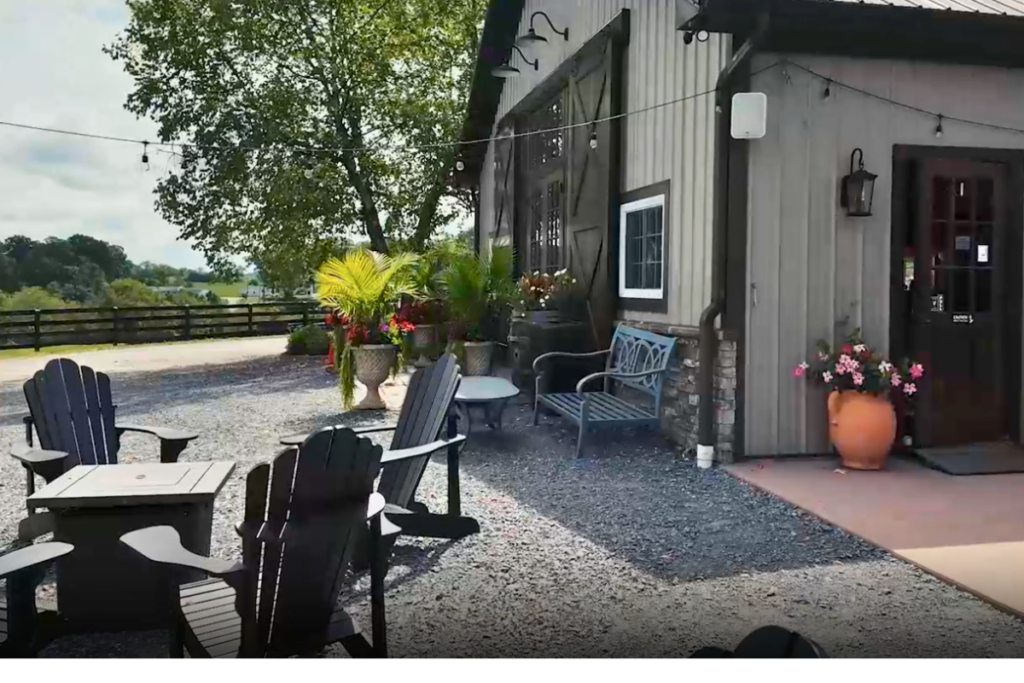 Hidden Hills Farm and Vineyard with horses in Frederick Maryland