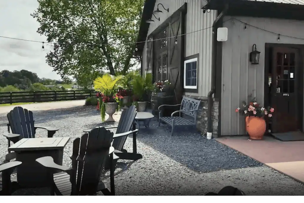 Hidden Hills Farm and Vineyard with horses in Frederick Maryland