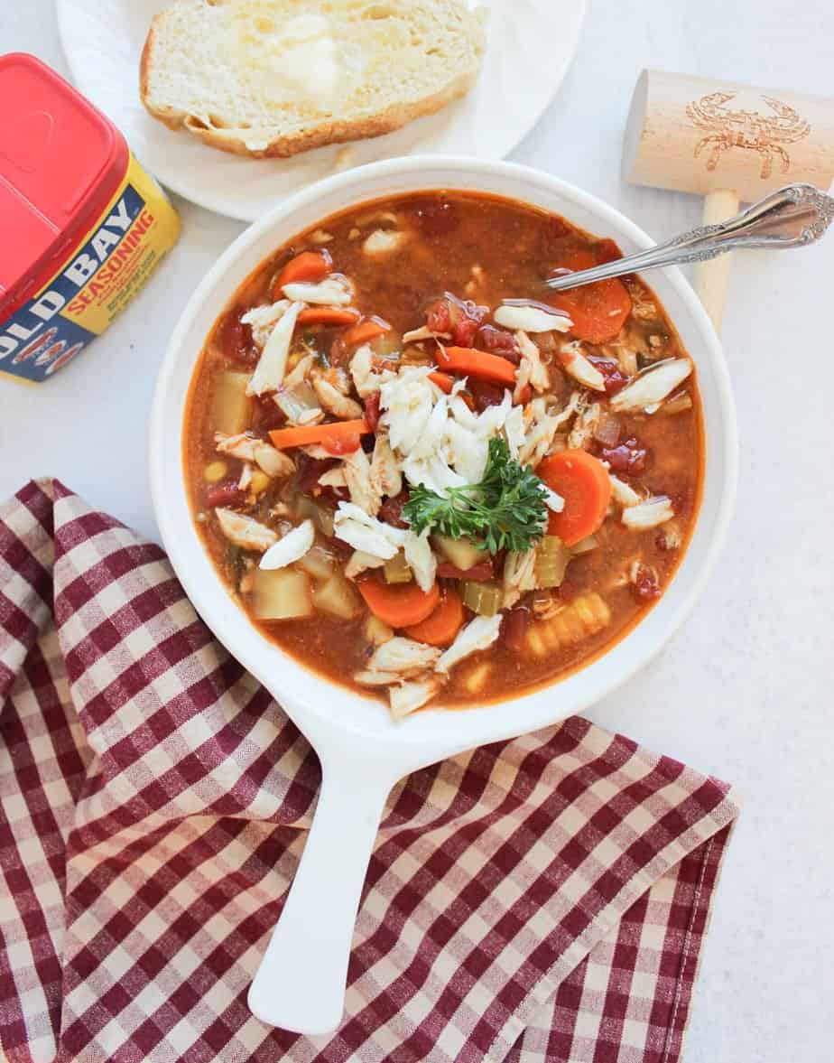 The Best Maryland Crab Soup Recipe - Housewives of Frederick County