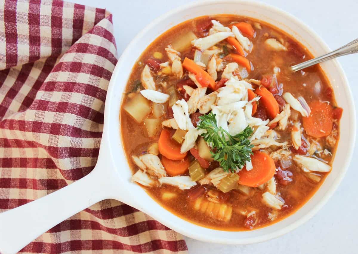 The Best Maryland Crab Soup Recipe - Housewives of Frederick County