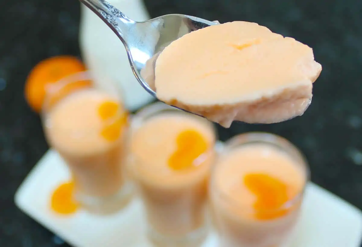 Keto Jello Recipe: Orange Creamsicle Mousse Spoonful