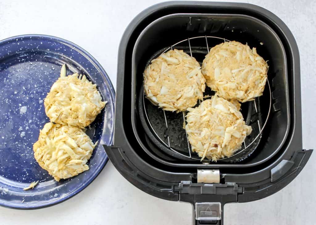 Place Crab Cakes Into Air Fryer