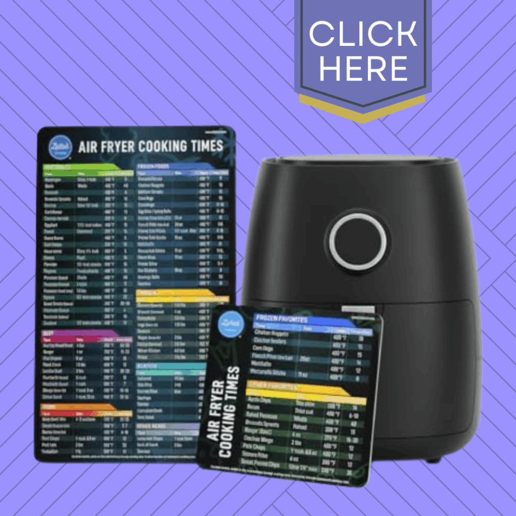 air fryer cheat sheet - best kitchen gifts for mom