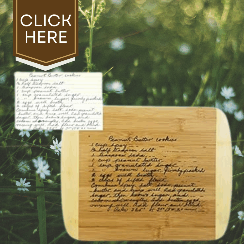 personalized recipe cutting board
