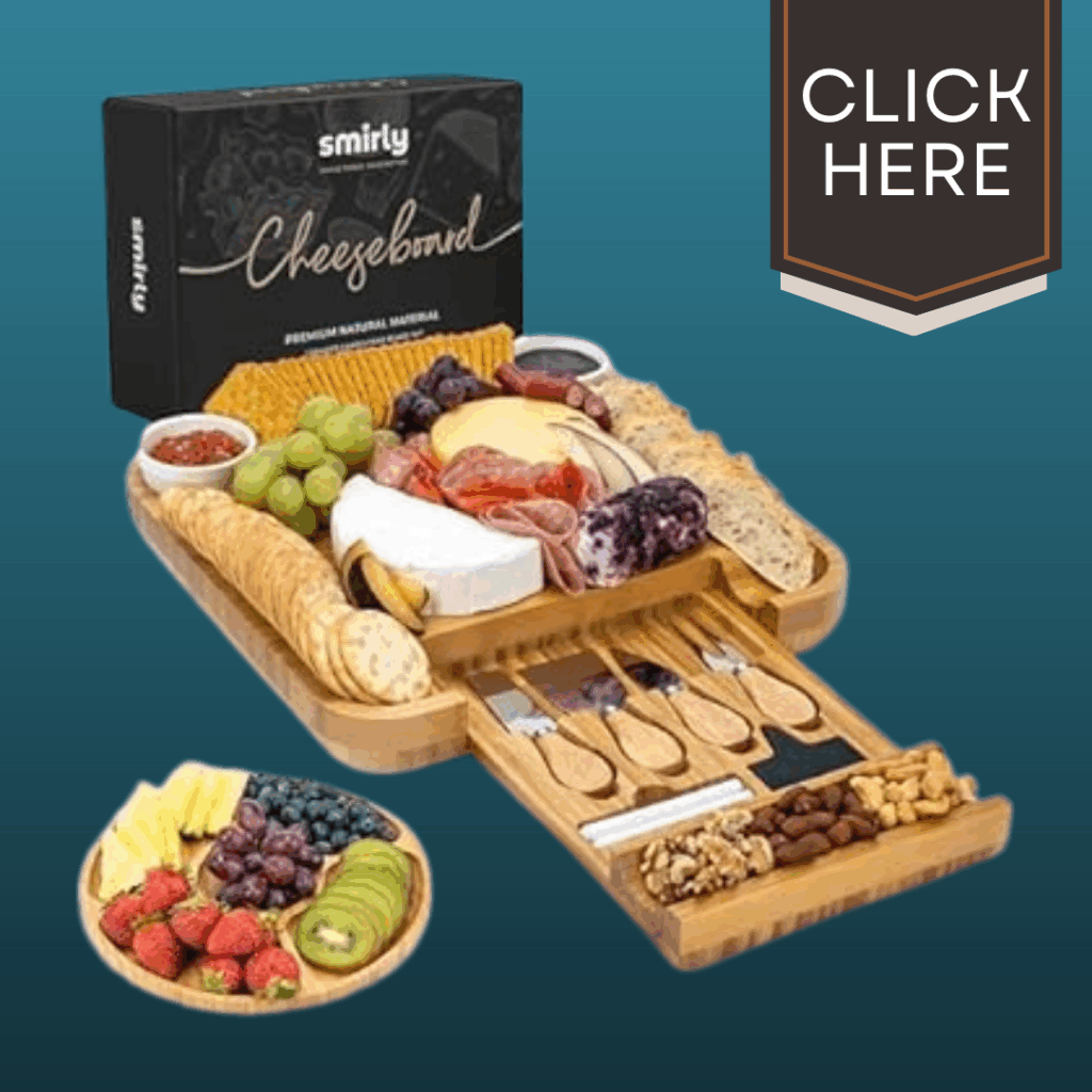 cheese board and knife set - best kitchen gifts for mom