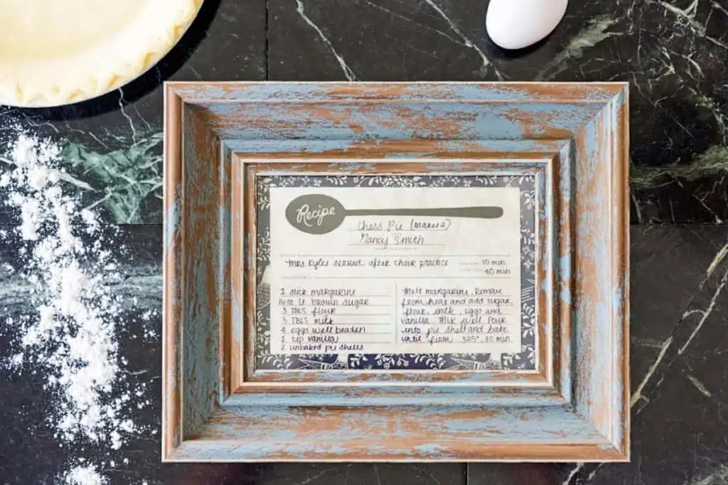 diy framed family recipe tutorial - best kitchen gifts for mom