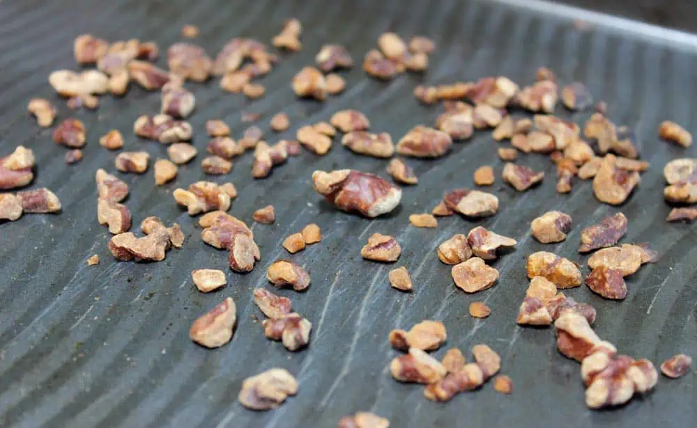 Deep Fried Brussels Sprouts with toasted walnuts