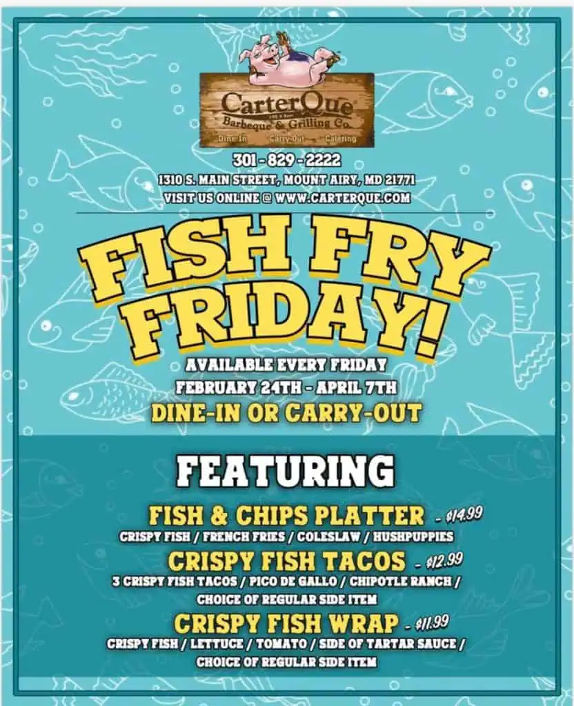 Fish Frys in Frederick Md During Lent