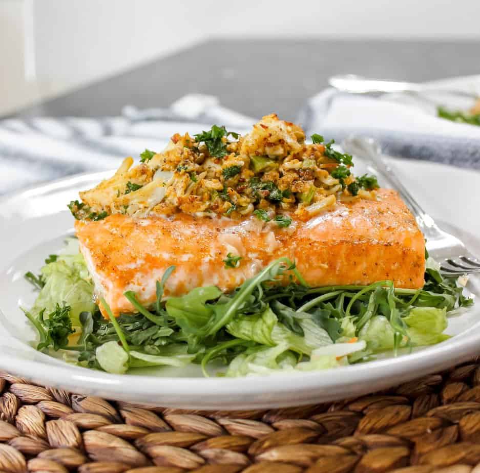 Crab Stuffed Salmon Recipe - Housewives of Frederick County