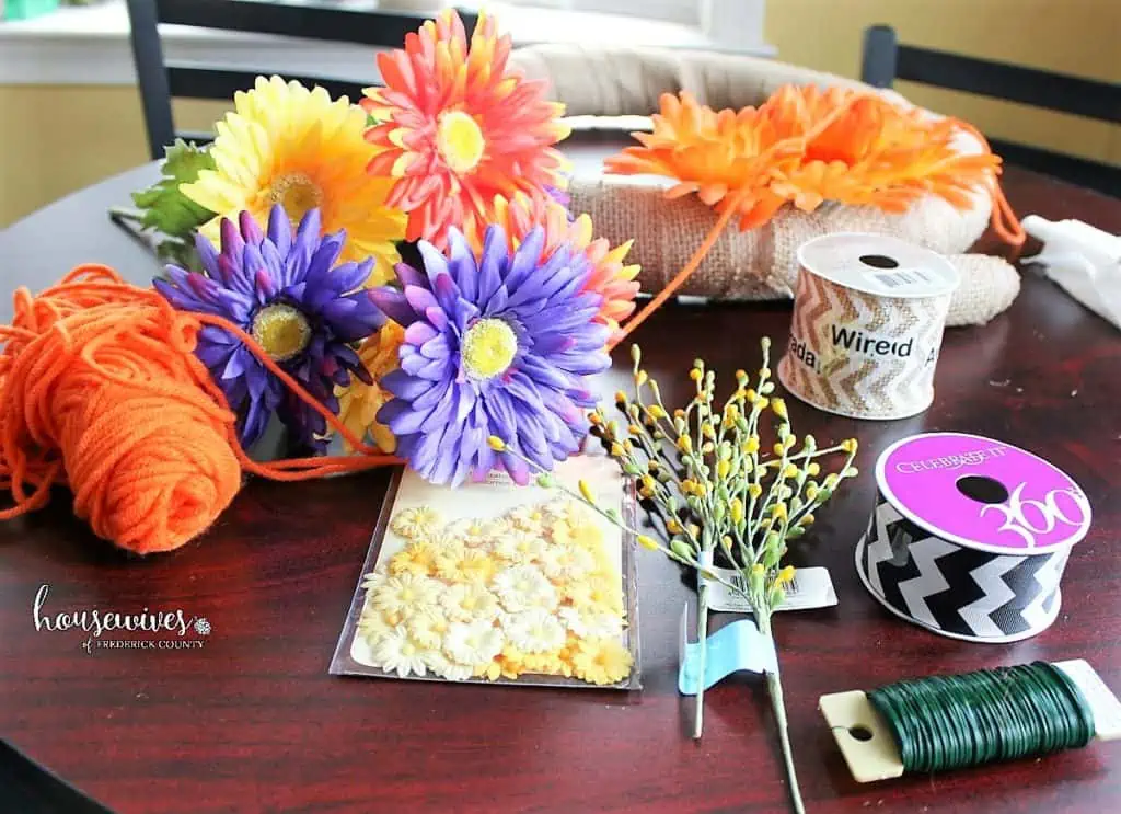 DIY Spring Wreath Materials