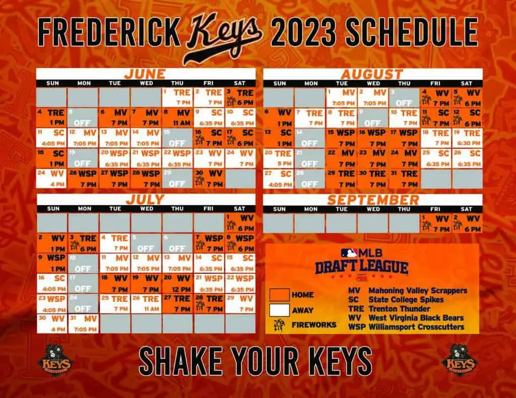 Frederick Keys Schedule