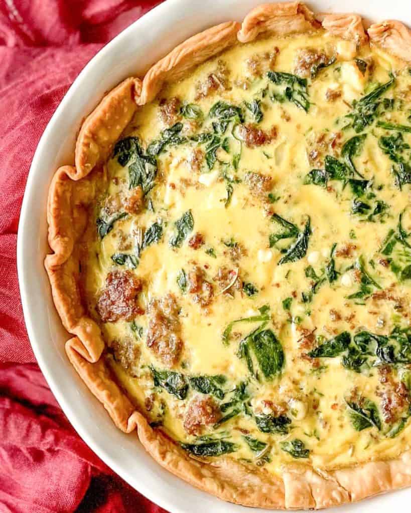 Sausage Spinach Quiche