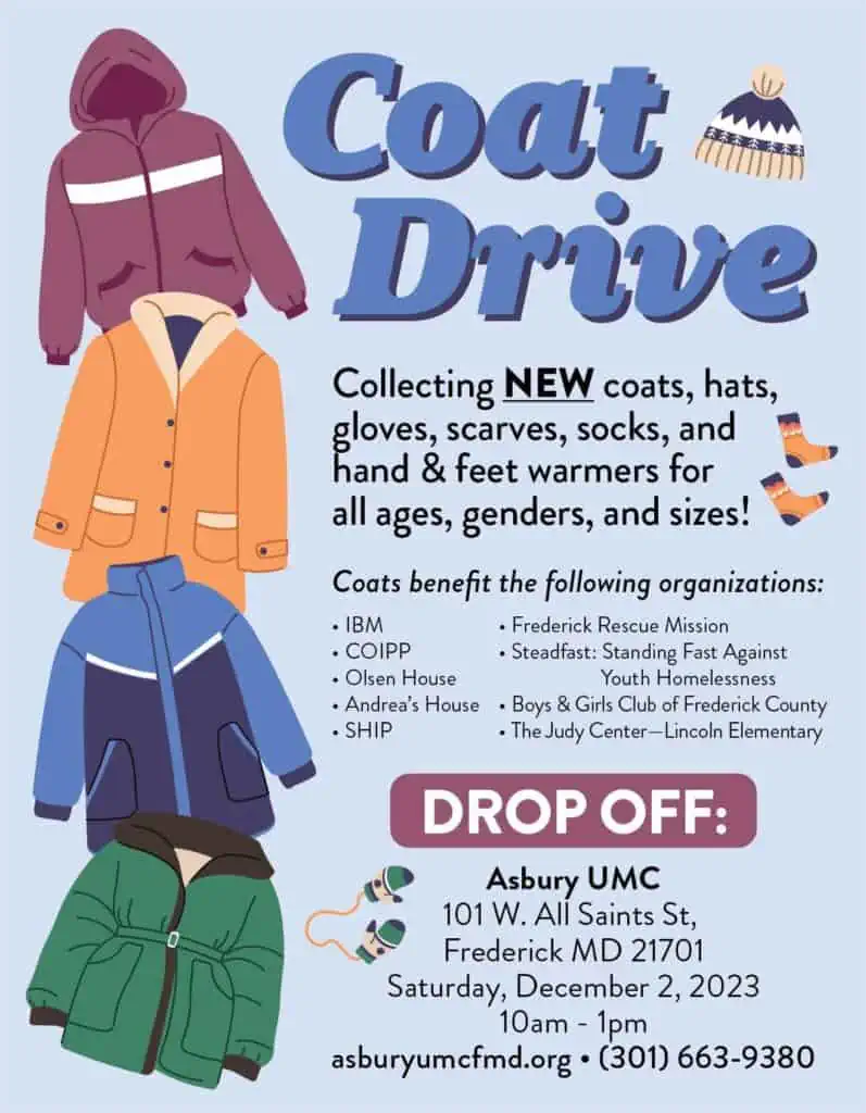 Coat drives in Frederick MD