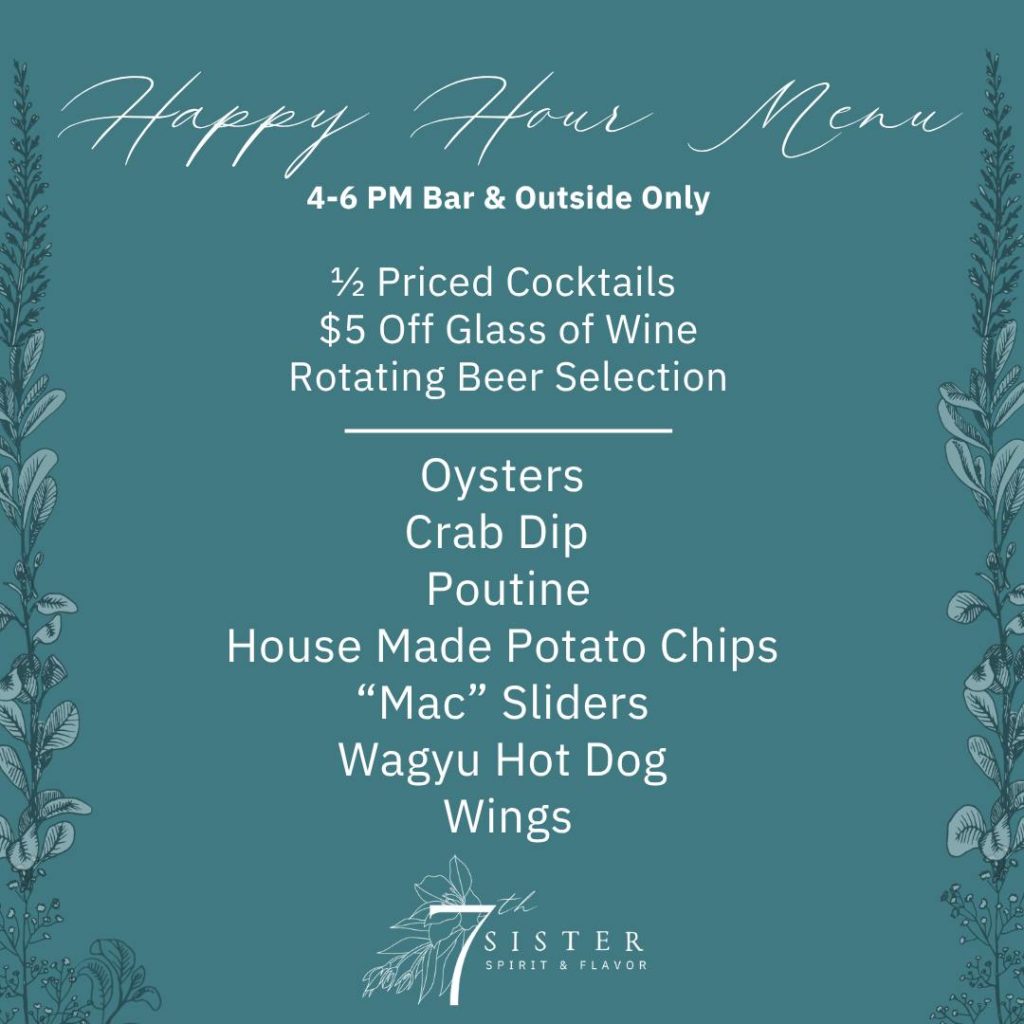 7th Sister Restaurant Downtown Frederick Happy Hour Deals