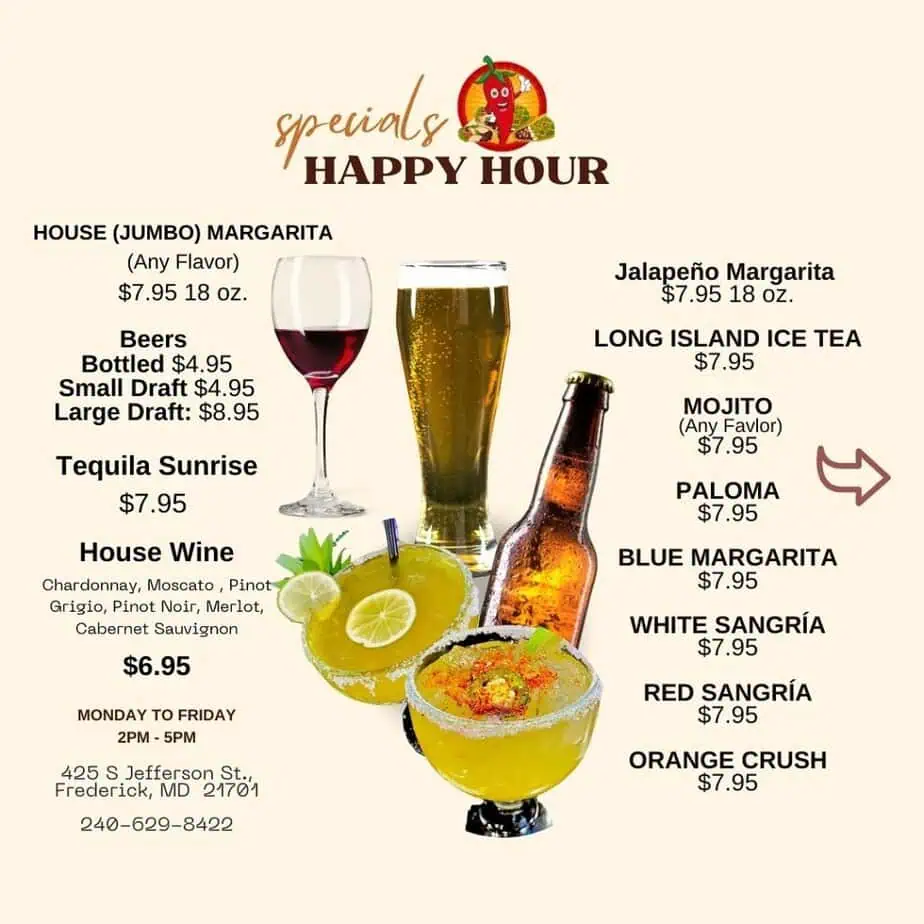 Habanero Tacos Bar & Grill Happy Hour in Frederick MD